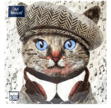 Салфетки бумажные Art Bouqet Меломан 33х33см 20шт