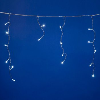 Гирлянда для дома бахрома 2м прозрачный 48 LED ламп прозрачный провод