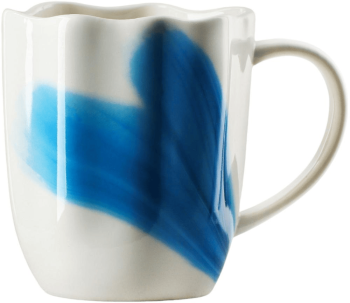 Кружка Разводы, 350 мл, керамика цвет белый