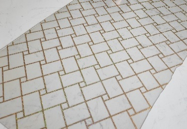 Клеенка силикон 213-1 золото/прозрачный фон 1х20м