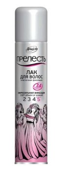 Лак для укладки волос Прелесть сверхсильная фиксация для всех типов волос эластичная фмксация 200мл