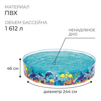 Бассейн каркасный Bestway Одиссея 244х244х46см 1612л