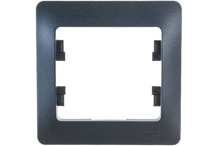 Рамка Schneider Electric Glossa 1 пост, цвет антрацит, арт. GSL000701
