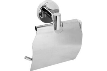 Держатель для туалетной бумаги настенный хром серия F с крышкой Держатель для туалетной бумаги настенный хром серия F с крышкой
