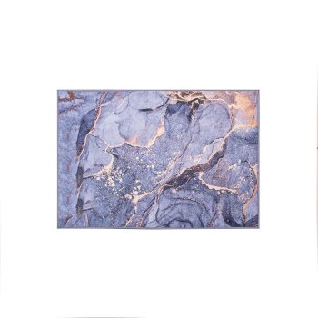 Коврик влаговпитывающий Velvet Мрамор 60х40 см голубой