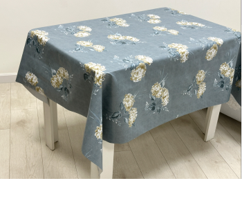 Клеенка ПВХ Camelia Гортензии бежевый/серый фон 1,4х20м