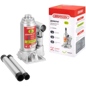 Домкрат бутылочный гидравлический SKYWAY 2 т