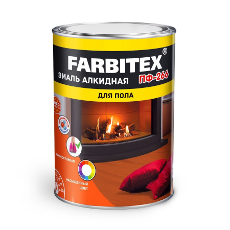 Эмаль алкидная для полов ПФ-266 Farbitex ABC-Farben светлый орех 0,8 кг