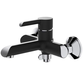 Смеситель для ванны HAIBA Комбо черный с душевым гарнитуром