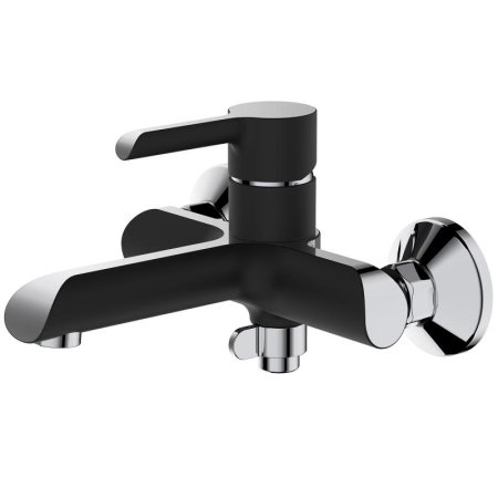 Смеситель для ванны HAIBA Комбо черный с душевым гарнитуром