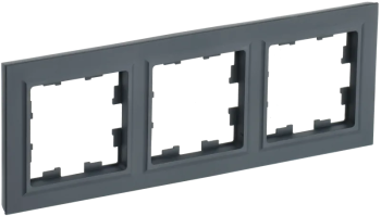 Рамка IEK Brite 3 поста, цвет графит, арт. BR-M32-K53