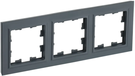 Рамка IEK Brite 3 поста, цвет графит, арт. BR-M32-K53