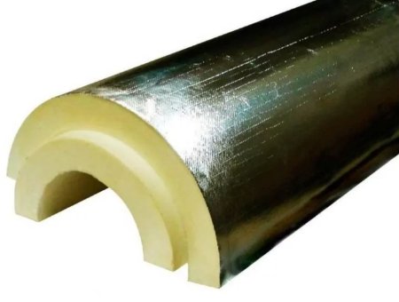 Теплоизоляция с покрытием для труб 35 мм ИЗТИ 110мм х1 м цвет желтый