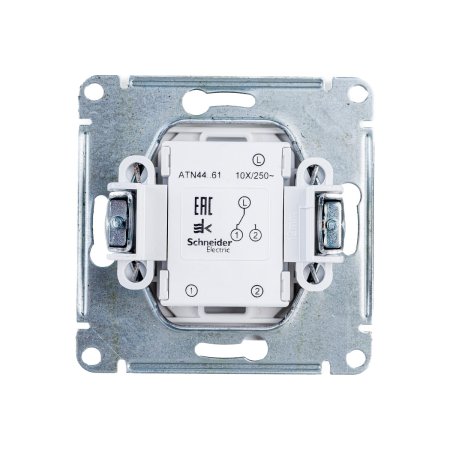 Переключатель встраиваемый Schneider Electric AtlasDesign Aqua IP44 1 кл. белый, без подсветки, арт. ATN440161