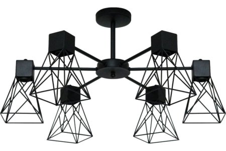 Люстра Элетех Дельта E27х6шт цвет черный Люстра Элетех Дельта E27х6шт цвет черный
