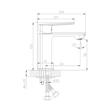 Смеситель для раковины GOLDEN FOX Manchester бронза