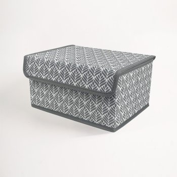 Органайзер хранение Листья 25х19х13см цвет серый