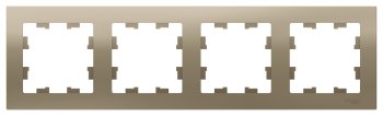 Рамка Schneider Electric AtlasDesign 4 поста, цвет шампань, арт. ATN000504