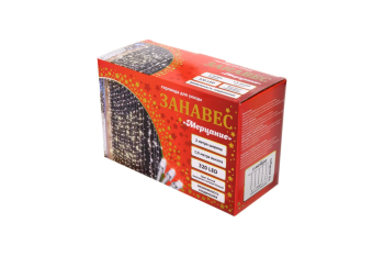 Гирлянда для улицы занавес Мерцание 1,5х2м белый теплый 320 LED ламп прозрачный провод