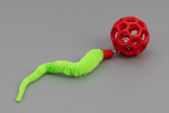Игрушка для кошек Червячок на Мячике 25см