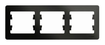 Рамка Schneider Electric Glossa 3 поста, цвет антрацит, арт. GSL000703