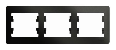 Рамка Schneider Electric Glossa 3 поста, цвет антрацит, арт. GSL000703