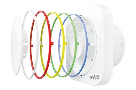 Вентилятор ERA DISC 4 Ø100мм белый 159х159х85мм