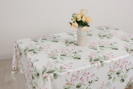 Клеенка ПВХ Алегра Цветущая поляна мультиколор/белый фон 1,37х20м