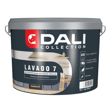 Краска водно-дисперсионная Dali Collection LAVADO 7 моющаяся основа С 9 л