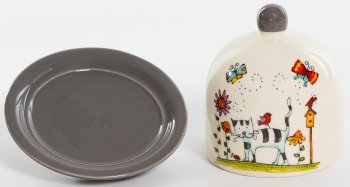 Лимонница Полосатый кот керамика 9,7х9см