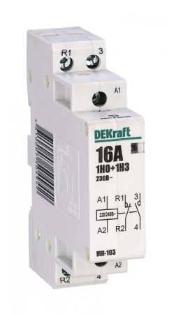Контактор модульный Dekraft МК-103 16А 400В 1НО+1НЗ арт.18051DEK