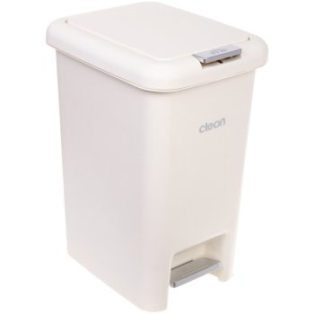 Контейнер для мусора Elegance пластик 15л цвет белый