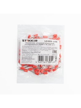 Наконечник кабельный наконечник кабельный НШВИ 1,0уп.25шт. латунь STEKKER