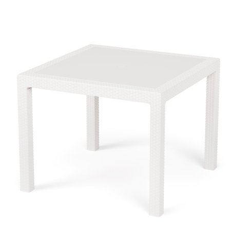 Стол садовый Ротанг 94х94х74см белый