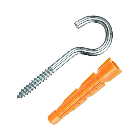 Шуруп-полукольцо с универсальным дюбелем 4х30 мм 2 шт