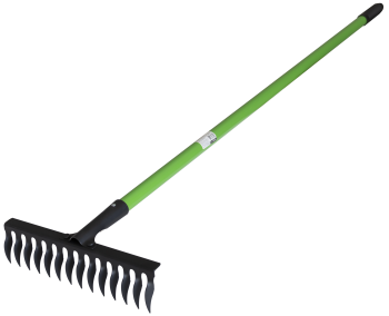 Грабли витые с черенком Дед Банзай углеродистая сталь толщиной 2,0мм 14 зубьев