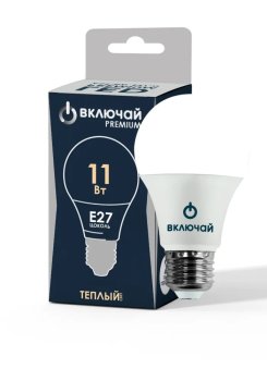 Лампа светодиодная Включай PREMIUM E27 11Вт 3000К теплый белый груша (А)