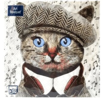 Салфетки бумажные Art Bouqet Меломан 33х33см 20шт