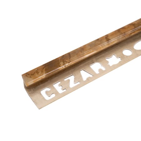 Профиль для плитки внутренний 8 мм Бежевый мрамор  2,5 п.м