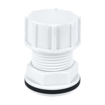 Штуцер пластиковый врезка в бак с наружней резьбой НР 3/4"