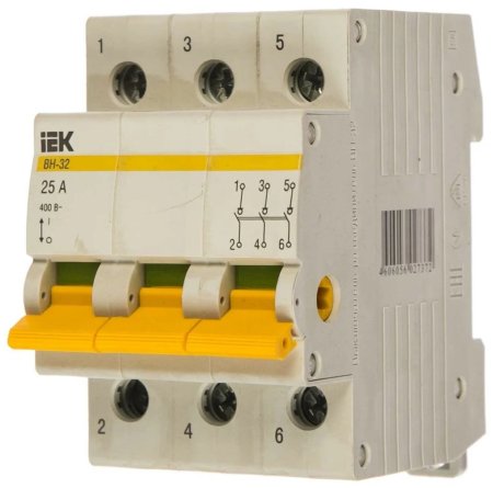 Выключатель нагрузки IEK ВН-32 3P 25А арт.MNV10-3-025