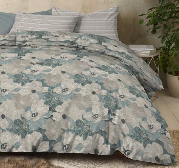 Комплект постельного белья С любовью полутороспальный бязь голубой Комплект постельного белья С любовью полутороспальный бязь голубой