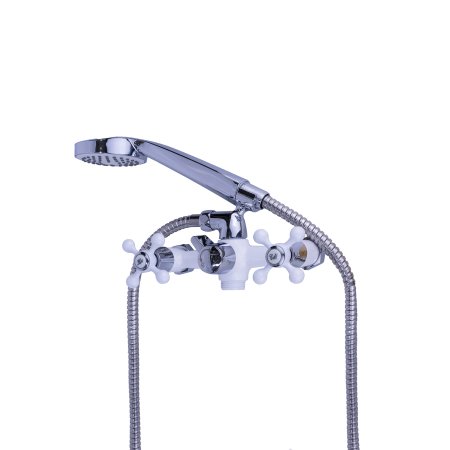 Смеситель для ванны Cron CN2208-8 белый с душевым гарнитуром