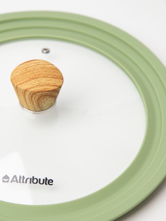 Крышка GREEN HARMONY стекло/пластик 24/26/28 см силиконовый ободок