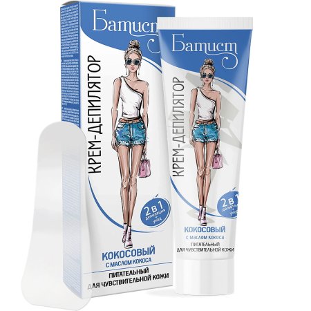 Крем для депиляции Батист Кокосовый 100 мл Крем для депиляции Батист Кокосовый 100 мл