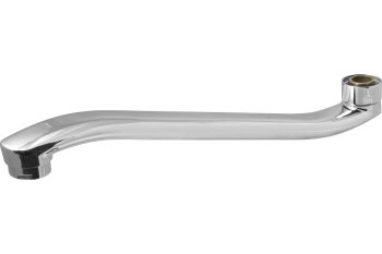 Излив плоский поворотный S-образный цвет хром