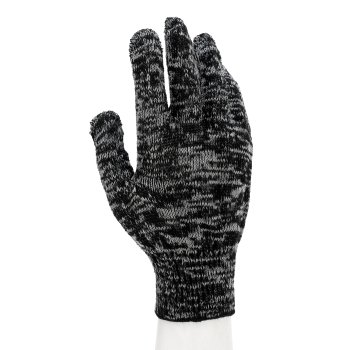 Перчатки х/б 10 класс 4 нити черный-серый
