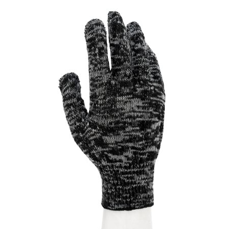 Перчатки х/б 10 класс 4 нити черный-серый