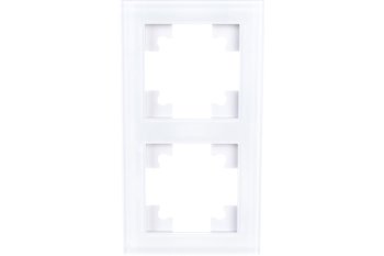 Рамка STEKKER Катрин 2 поста, цвет белый, арт. GFR00-7002-01