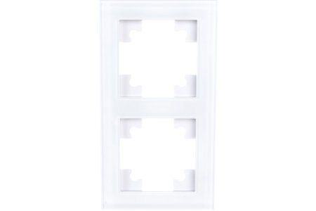 Рамка STEKKER Катрин 2 поста, цвет белый, арт. GFR00-7002-01